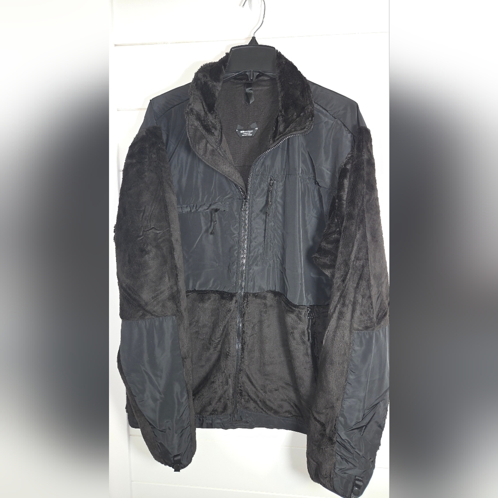 Black Fleece and Nylon Jacket Mens 3XL Womens